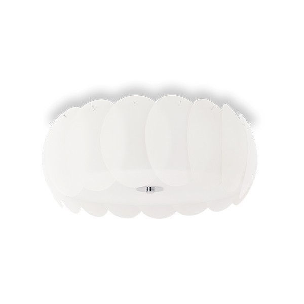 Plafoniera moderna OVALINO PL8 094014 Ideal Lux, alb - 1