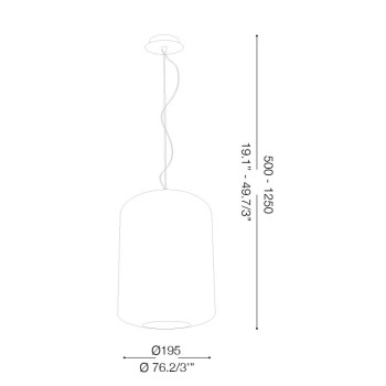 Pendul modern KEN SP1 SMALL 112084 Ideal Lux, fumuriu - 1