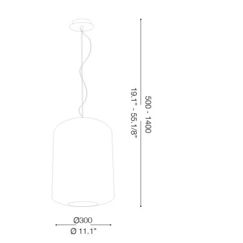 Pendul modern KEN SP1 BIG 112107 Ideal Lux, fumuriu - 1
