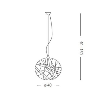 Pendul modern BASKET SP1 D40 096162 Ideal Lux, alb - 1