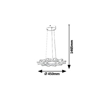 Pendul FELICITY 6210 Rabalux, LED 30W, 2560lm, alb - 1