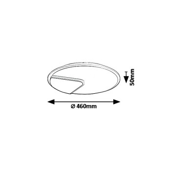 Plafoniera BOSWELL 6329 Rabalux, LED 40W, 2500lm, alb/crom - 1