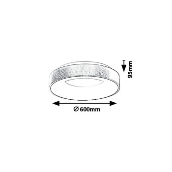 Plafoniera CARMELLA 5053 Rabalux, LED 50W, 3400lm, alb/auriu - 1