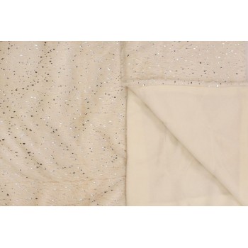 Patura decorativa imitatie blana cu glitter Mendola Home Textiles, 150x200cm, crem - 1