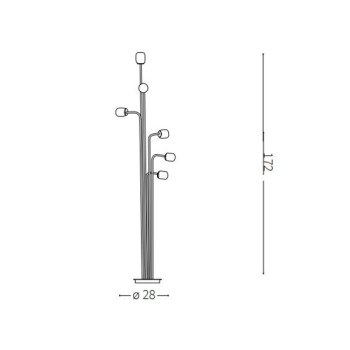 Lampadar MALLOW PT6 174426 Ideal Lux, alb - 1