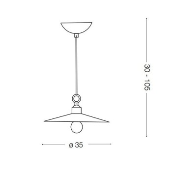 Pendul CANTINA SP1 112701 Ideal Lux, bronz - 1