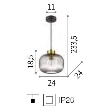 Pendul MINT-2 SP1 237428 Ideal Lux, verde - 1