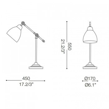 Lampa de birou NEWTON TL1 012209 Ideal Lux, nichel - 1