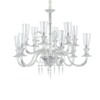 Candelabru BEETHOVEN SP12 103419 IDEAL LUX, transparent - 1