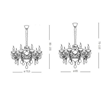 Candelabru NEGRESCO SP10 087771 IDEAL LUX, auriu - 1