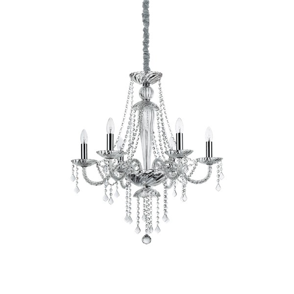 Candelabru AMADEUS SP6 168753 IDEAL LUX, transparent - 1