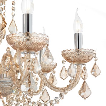 Candelabru ROSE SP8 166889 IDEAL LUX, chihlimbar - 1
