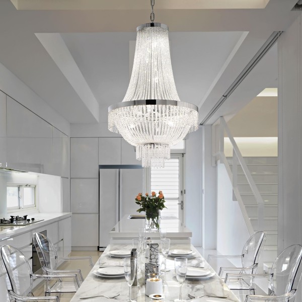 Candelabru AUGUSTUS SP12 112800 IDEAL LUX, E14, 12X40W, crom - 1