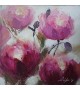 Tablou pictat manual Trandafiri, dimensiunea 60x60cm