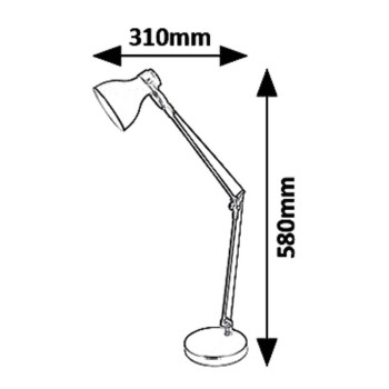 Lampa de birou CARTER 6408 Rabalux, E14, 11W, negru - 1