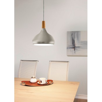 Pendul SABINAR - 96985 Eglo, E27, 1x60W, argintiu - 1