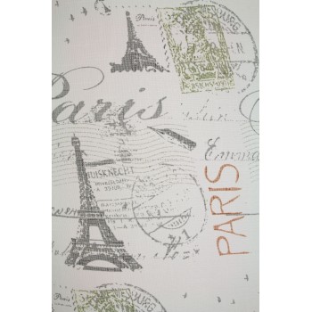 Material perdea decor Tour, latime 280cm, verde, gri - 1