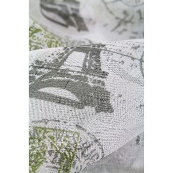 Material perdea decor Tour, latime 280cm, verde, gri - 1