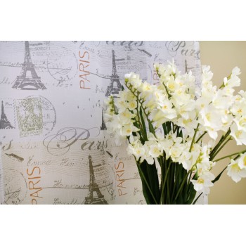Material perdea decor Tour, latime 280cm, verde, gri - 1