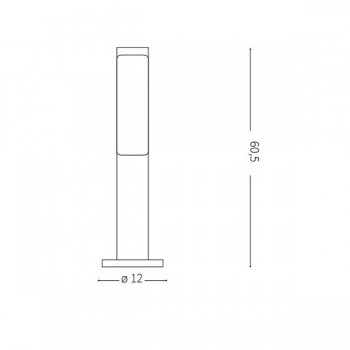 Stalp de gradina cu LED ETERE PT 172422 IDEAL LUX, 780lm, alb - 1