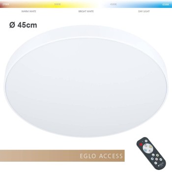 Plafoniera cu telecomanda ZUBIETA-A 98892 Eglo, LED TW 24W, 2300lm, alb - 1