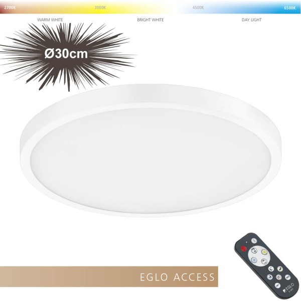 Plafoniera FUEVA A 98293 Eglo Acces, TW LED 20W, 2650lm, alb - 1