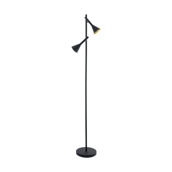 Lampadar CORTADERAS 97806 Eglo, GU10 2x5W, negru-auriu - 1