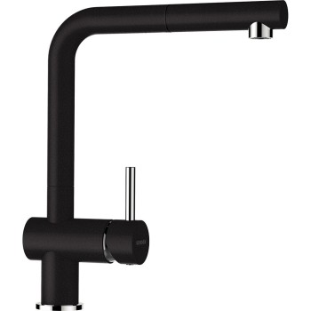 Set Schock Chiuveta Element D-100S 780 x 500 mm si Baterie Epos cu Dus Extractibil Nero Cristalite - 1