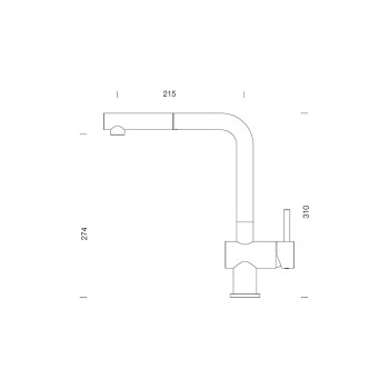 Set Schock Chiuveta Element D-100S 780 x 500 mm si Baterie Epos cu Dus Extractibil, Croma Cristalite - 1
