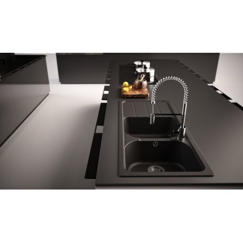 Chiuveta Schock Formhaus D-200 1160 x 500 mm, Asphalt Cristalite - 1