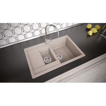 Chiuveta Schock Manhattan D-150S 780 x 500 mm, Nero Cristalite - 1