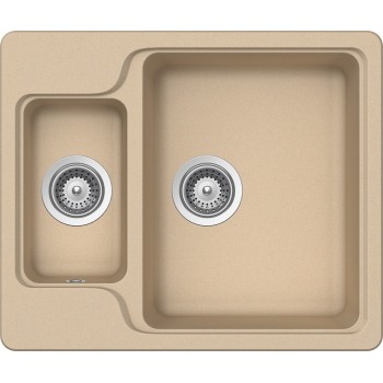 Set Chiuveta Manhattan N-150 610 x 510 mm si Baterie Plutos Moonstone Schock Cristalite - 1