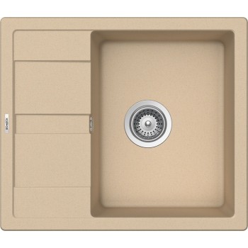 Set Schock Chiuveta Ronda D-100 580 x 500 mm si Baterie Plutos, Moonstone Cristalite - 1