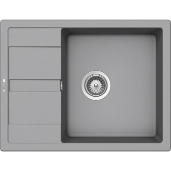 Set Schock Chiuveta Ronda D-100L 650 x 500 mm si Baterie Plutos, Croma Cristalite - 1