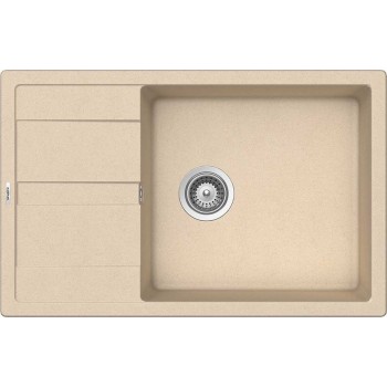 Set Schock Chiuveta Ronda D-100XL 780 x 500 mm si Baterie Plutos, Moonstone Cristalite - 1