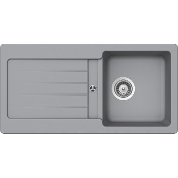 Set Schock Chiuveta Typos D-100S 860 x 435 mm si Baterie Plutos, Croma Cristalite - 1