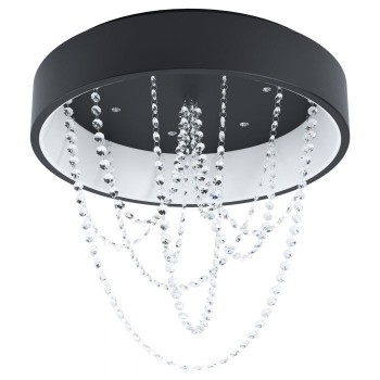 Plafoniera glamour cu telecomanda BERLONA 39762 EGLO, LED 34W 6X5.4W 7060lm 3000K, negru - 1