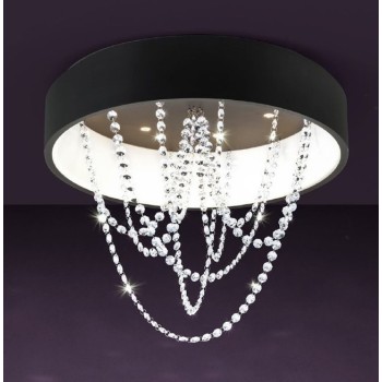Plafoniera glamour cu telecomanda BERLONA 39762 EGLO, LED 34W 6X5.4W 7060lm 3000K, negru - 1