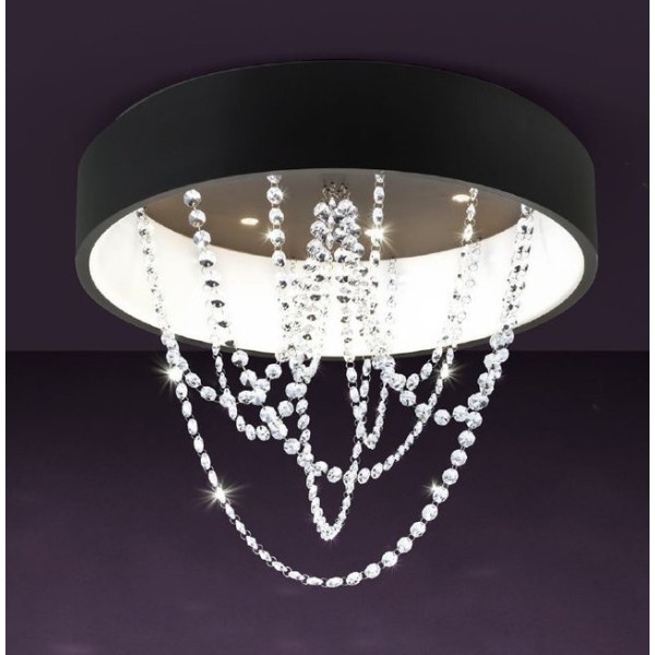 Plafoniera glamour cu telecomanda BERLONA 39762 EGLO, LED 34W 6X5.4W 7060lm 3000K, negru - 1