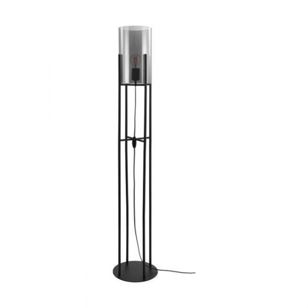 Lampadar GLASTONBURY 43142 EGLO, E27 60W, negru, sticla fumurie - 1