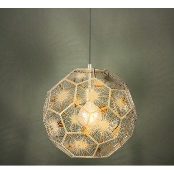 Pendul SKOURA 39754 EGLO, D30, E27 60W, negru-alama - 1