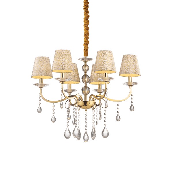 Candelabru PANTHEON SP6 088068 IDEAL LUX, auriu - 1