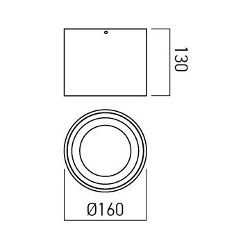 Spot aplicat orientabil XHALO, D16, AR111, G53, 1x50W, negru - 1