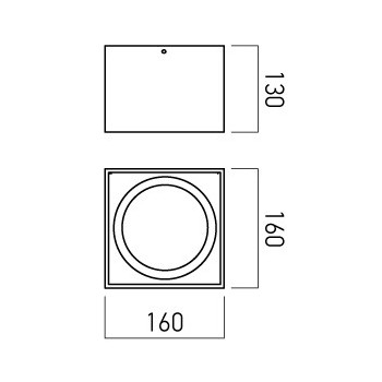 Spot aplicat orientabil XSTEP SURFACE, L16, AR111, G53, 1x50W, alb - 1