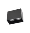 Spot aplicat XCARD, L12, GU10 2x50W, negru