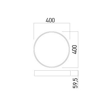 Plafoniera aplicata XPILL ROUND, LED SMD 40W, 3988lm, CCT, alb - 1
