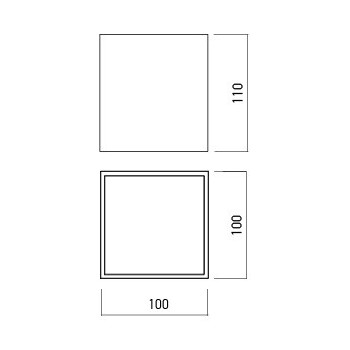 Spot aplicat XSMOOTH, L10, LED SMD 10W, 797lm, 3000k, alb - 1