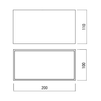 Spot aplicat XSMOOTH, L20, LED SMD 20W, 1592lm, 3000k, alb - 1