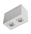 Spot aplicat orientabil XBRIX, L17, GU10 2x50W, alb