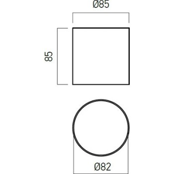 Spot aplicat XROLL, D8, LED SMD 9W, 719lm, 4000k, alb - 1